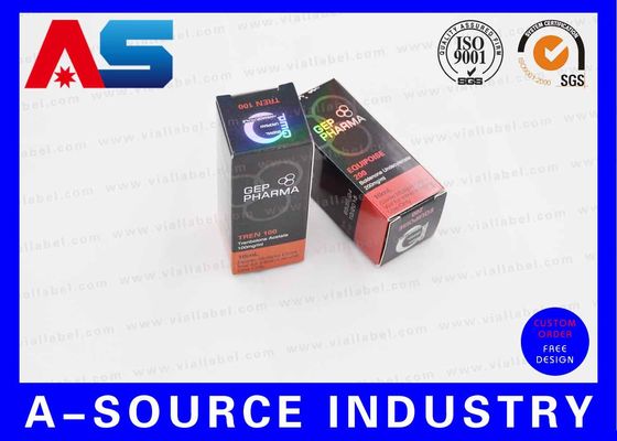 جعبه بسته بندی کوچک بسته بندی کارتن 10ml ویال جعبه هولوگرام برای آزمایشگاه استروئیدی ژنرال فارما