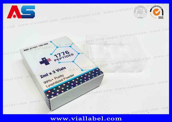 حمل و نقل با اکسپرس/ هوا/ دریا/ کامیون/ قطار جعبه هولوگرام 3 میلی لیتر، جعبه کاغذی 2 میلی لیتر برای پپتیدها خدمات طراحی رایگان