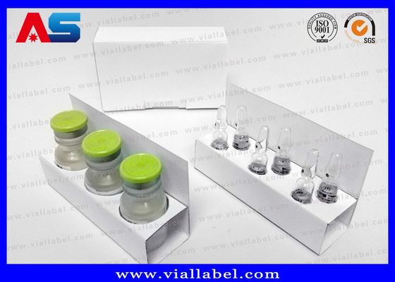کارتن های دارویی جعبه های کاغذی Hcg و درج برای 1 میلی لیتر آمپول 2 میلی لیتر جعبه بسته بندی ویال سفید