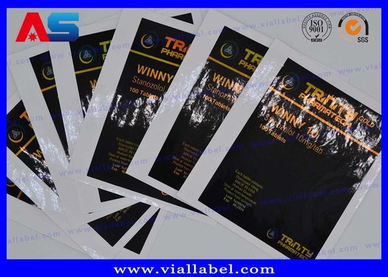 برچسب لیبل بطری / کیسه قرص CMYK با نسخه هولوگرام لیزری